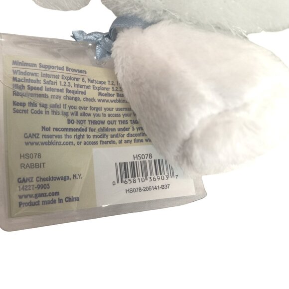 Ganz Webkinz Lil Kinz Rabbit Plush Stuffed Animal Sealed Tags HS078 NEW - Picture 10 of 11